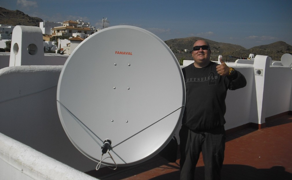 BIG SATELLITE DISH INSTALLERS SPAIN 1.9 2.4 3.1 4M 5M 6M 7M SATELLITE